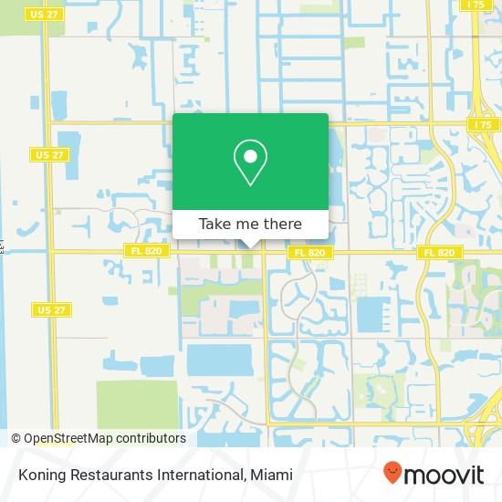 Mapa de Koning Restaurants International, 18469 Pines Blvd Pembroke Pines, FL 33029