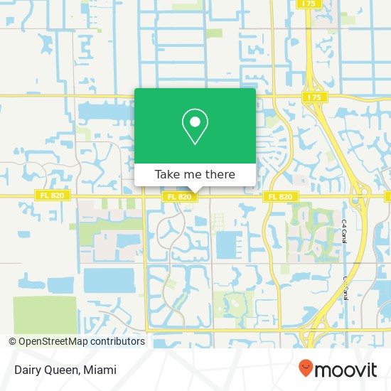 Mapa de Dairy Queen, 17529 Pines Blvd Pembroke Pines, FL 33029