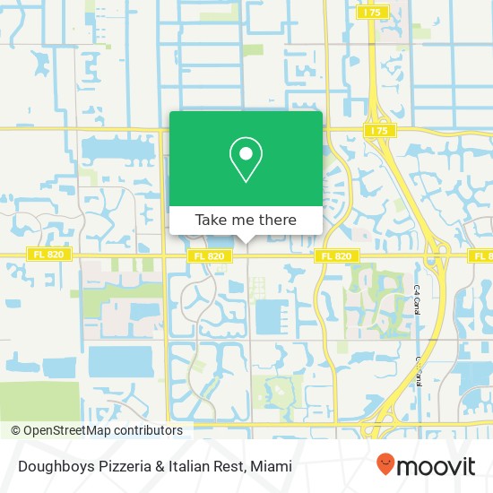 Mapa de Doughboys Pizzeria & Italian Rest, 292 NW 172nd Ave Hollywood, FL 33029