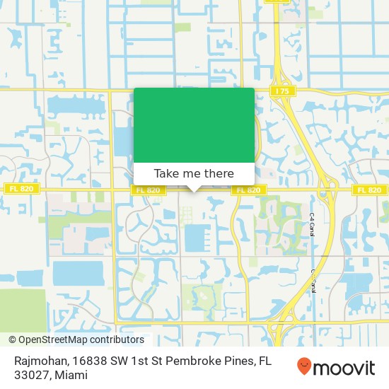 Rajmohan, 16838 SW 1st St Pembroke Pines, FL 33027 map