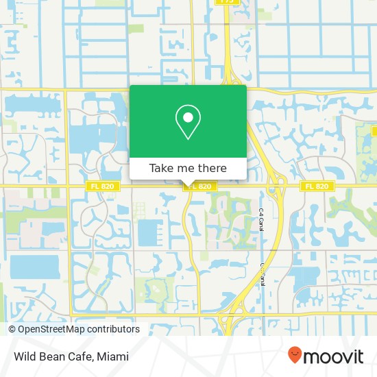 Mapa de Wild Bean Cafe, 16050 Pines Blvd Pembroke Pines, FL 33027