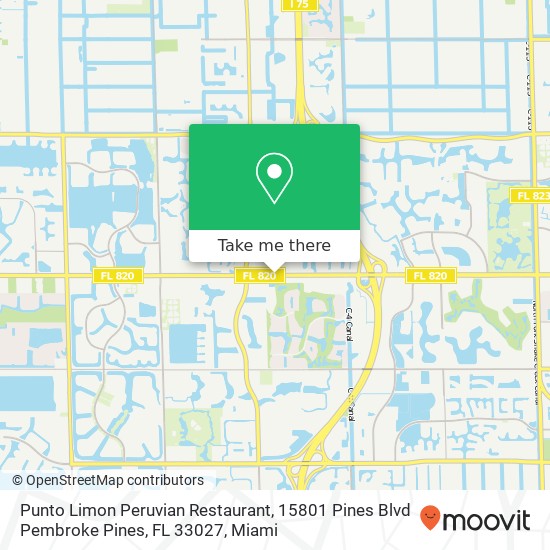 Punto Limon Peruvian Restaurant, 15801 Pines Blvd Pembroke Pines, FL 33027 map