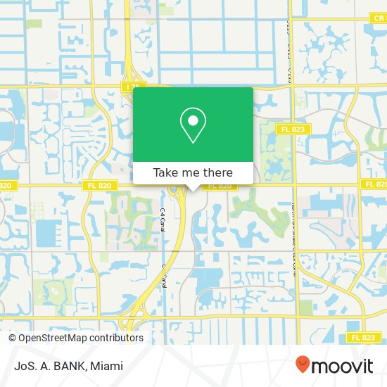 Mapa de JoS. A. BANK, 300 SW 145th Ter Pembroke Pines, FL 33027