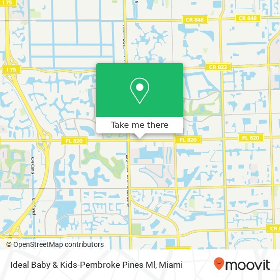 Mapa de Ideal Baby & Kids-Pembroke Pines Ml, 12151 Pines Blvd Pembroke Pines, FL 33026