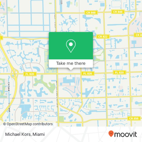 Mapa de Michael Kors, 11401 Pines Blvd Pembroke Pines, FL 33026