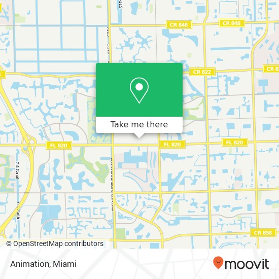 Mapa de Animation, 11401 Pines Blvd Pembroke Pines, FL 33026