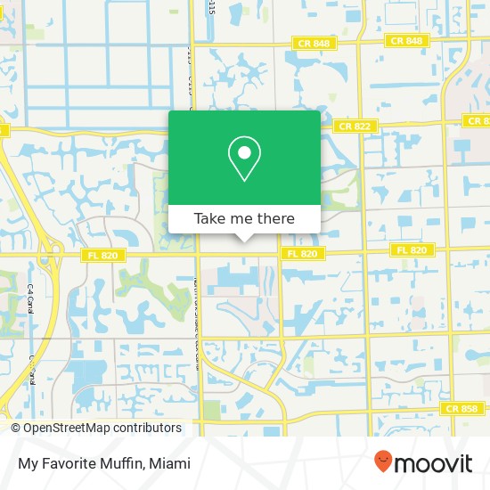 Mapa de My Favorite Muffin, 11401 Pines Blvd Pembroke Pines, FL 33026