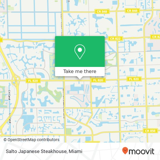 Mapa de Salto Japanese Steakhouse, 11555 Pines Blvd Pembroke Pines, FL 33026