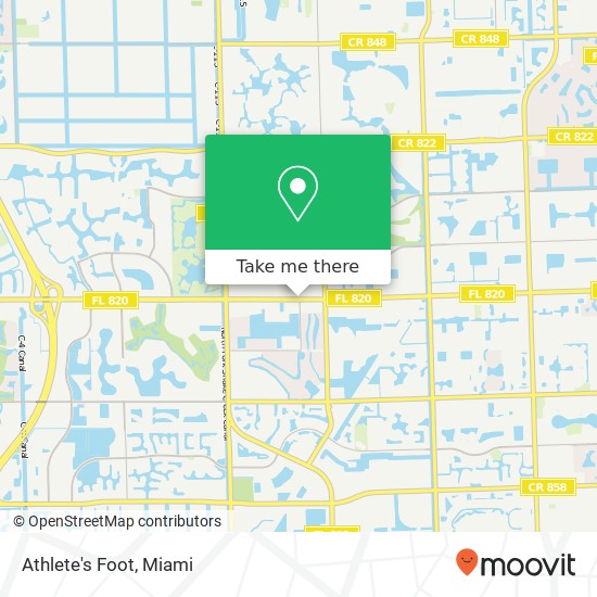 Mapa de Athlete's Foot, 11401 Pines Blvd Pembroke Pines, FL 33026