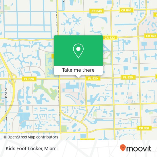 Mapa de Kids Foot Locker, 11401 Pines Blvd Pembroke Pines, FL 33026