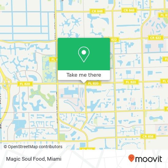 Mapa de Magic Soul Food, 11244 Pines Blvd Pembroke Pines, FL 33026