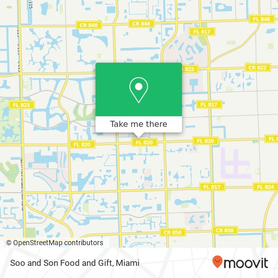 Mapa de Soo and Son Food and Gift, 9610 NW 2nd St Pembroke Pines, FL 33024