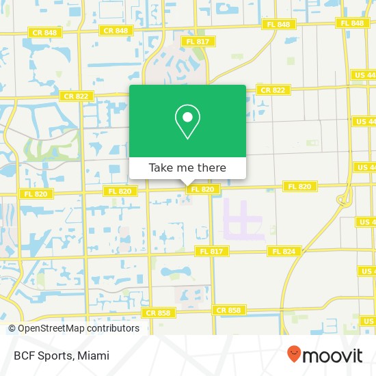 Mapa de BCF Sports, 8345 Pines Blvd Pembroke Pines, FL 33024