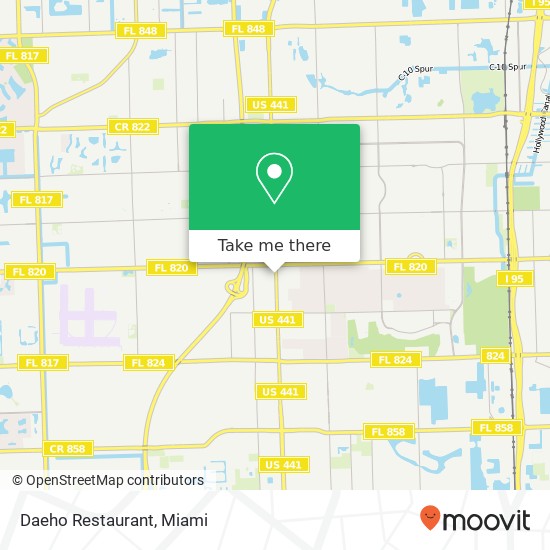 Mapa de Daeho Restaurant, 290 S SR-7 Hollywood, FL 33023