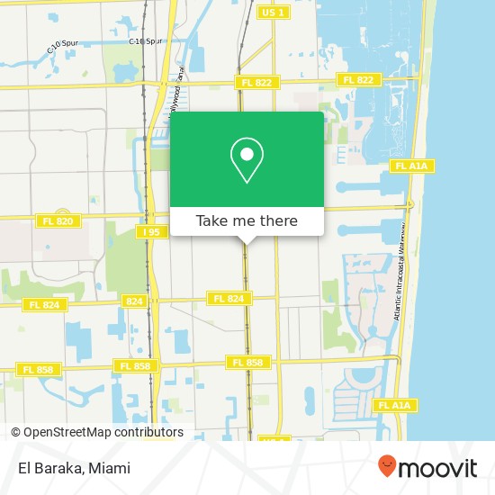 Mapa de El Baraka, 715 S 21st Ave Hollywood, FL 33020