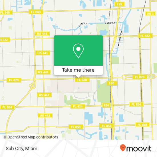 Sub City, 4300 Hollywood Blvd Hollywood, FL 33021 map