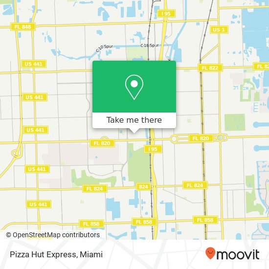 Mapa de Pizza Hut Express, 300 Hollywood Mall Hollywood, FL 33021