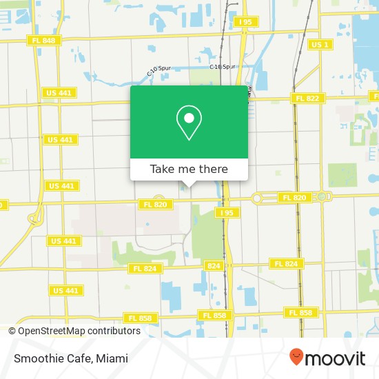 Mapa de Smoothie Cafe, 360 N Park Rd Hollywood, FL 33021