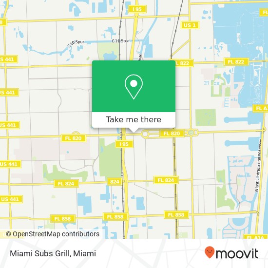 Mapa de Miami Subs Grill, 2749 Hollywood Blvd Hollywood, FL 33020
