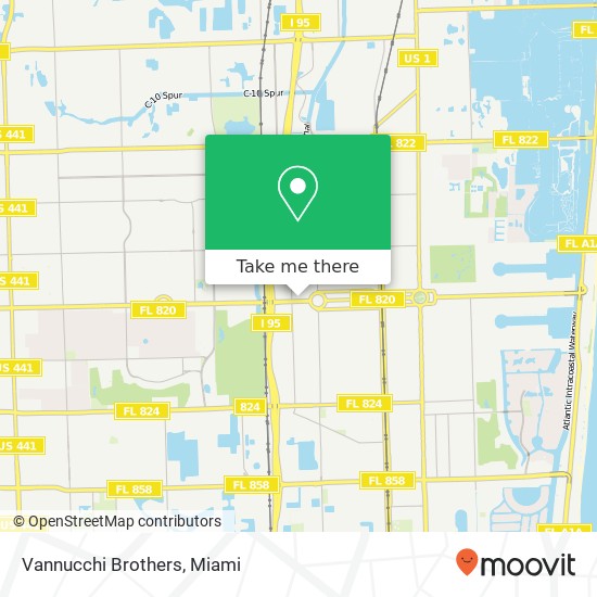 Mapa de Vannucchi Brothers, 2725 Hollywood Blvd Hollywood, FL 33020