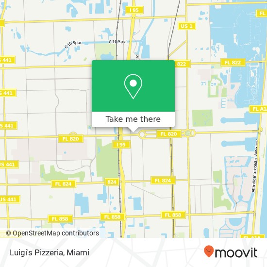 Mapa de Luigi's Pizzeria, 2725 Hollywood Blvd Hollywood, FL 33020