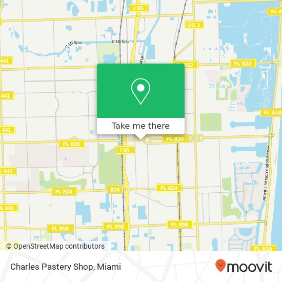 Mapa de Charles Pastery Shop, 2652 Hollywood Blvd Hollywood, FL 33020