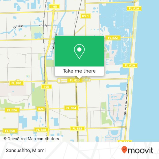 Mapa de Sansushito, 121 N 20th Ave Hollywood, FL 33020