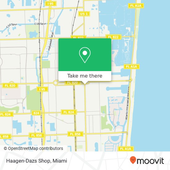 Mapa de Haagen-Dazs Shop, 1747 Van Buren St Hollywood, FL 33020