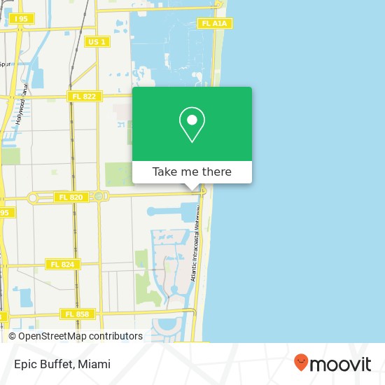Mapa de Epic Buffet, 777 Hollywood Blvd Hollywood, FL 33019