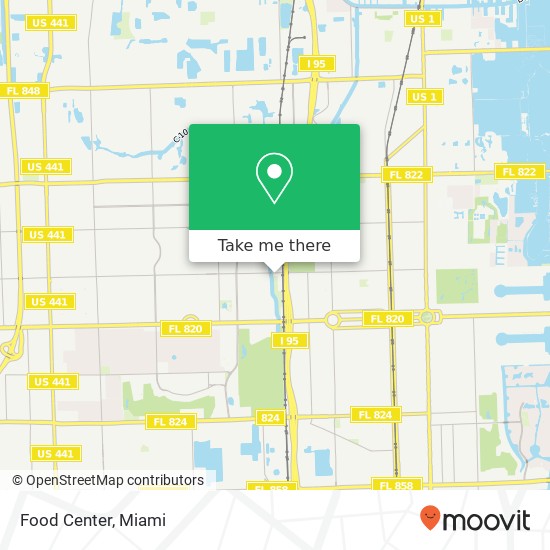 Mapa de Food Center, 3034 Johnson St Hollywood, FL 33021