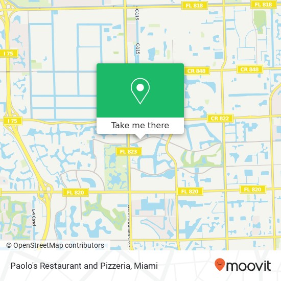 Mapa de Paolo's Restaurant and Pizzeria, 12111 Taft St Pembroke Pines, FL 33026