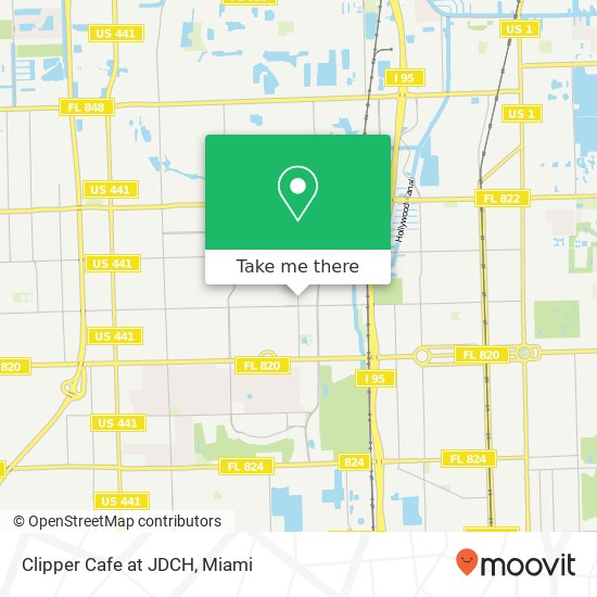 Mapa de Clipper Cafe at JDCH, 1005 Joe Dimaggio Dr Hollywood, FL 33021