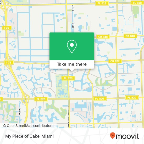 Mapa de My Piece of Cake, 1850 NW 122nd Ter Pembroke Pines, FL 33026