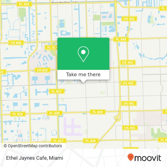 Mapa de Ethel Jaynes Cafe, 7234 Taft St Hollywood, FL 33024