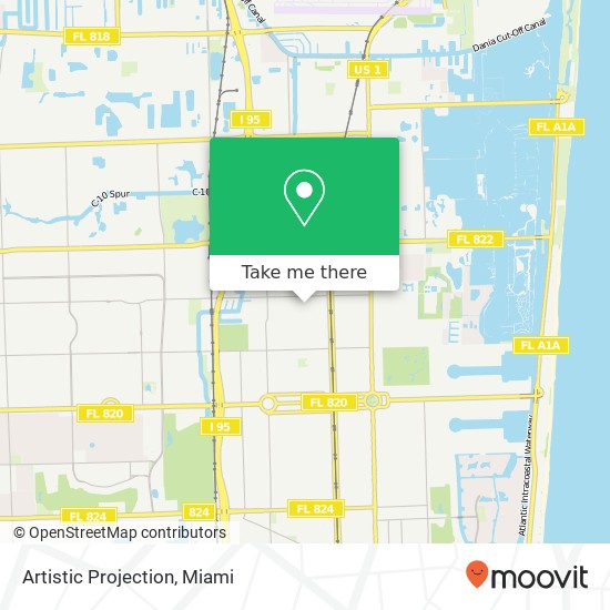 Mapa de Artistic Projection, 2304 Roosevelt St Hollywood, FL 33020