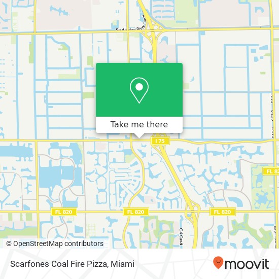 Mapa de Scarfones Coal Fire Pizza, 15631 Sheridan St Fort Lauderdale, FL 33331