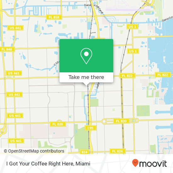 Mapa de I Got Your Coffee Right Here, 1940 N 30th Rd Hollywood, FL 33021