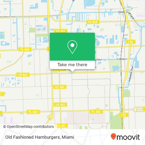 Mapa de Old Fashioned Hamburgers, 5551 Sheridan St Hollywood, FL 33021