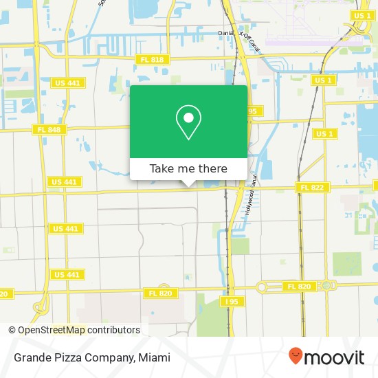 Mapa de Grande Pizza Company, 3373 Sheridan St Hollywood, FL 33021