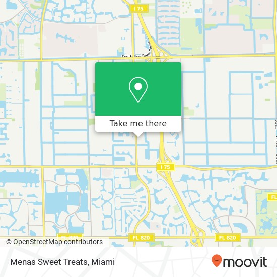 Mapa de Menas Sweet Treats, 6500 Sedgewyck Cir W Davie, FL 33331