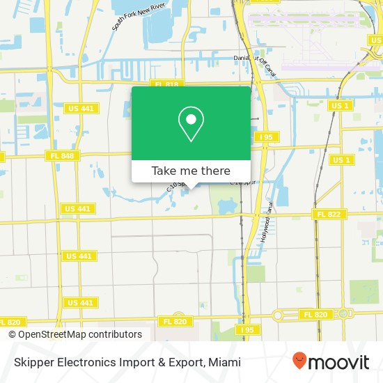 Mapa de Skipper Electronics Import & Export, 3205 N 36th Ave Hollywood, FL 33021