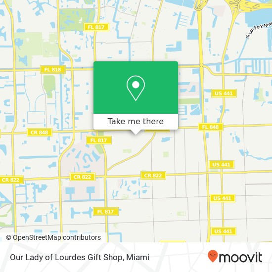 Mapa de Our Lady of Lourdes Gift Shop, 7450 Stirling Rd Hollywood, FL 33024