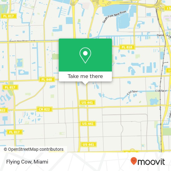 Mapa de Flying Cow, 4150 N State Road 7 Hollywood, FL 33021