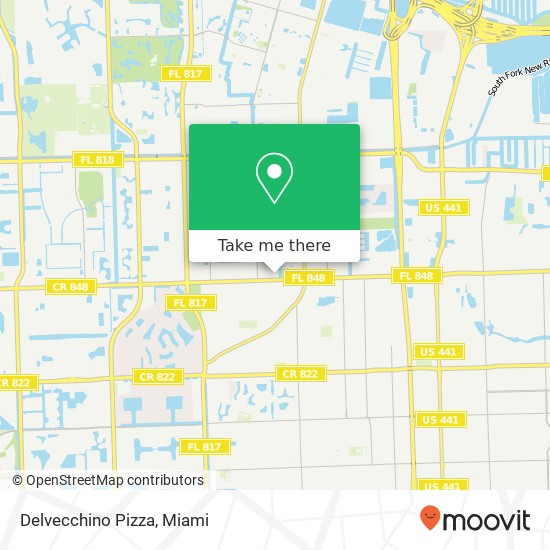 Mapa de Delvecchino Pizza, 6799 Stirling Rd Fort Lauderdale, FL 33314