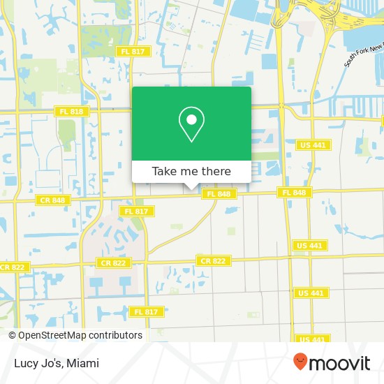 Mapa de Lucy Jo's, 6859 Stirling Rd Fort Lauderdale, FL 33314