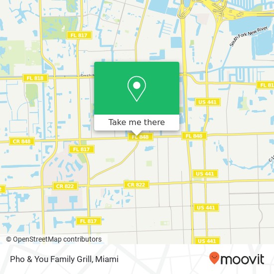Mapa de Pho & You Family Grill, 6417 Stirling Rd Davie, FL 33314