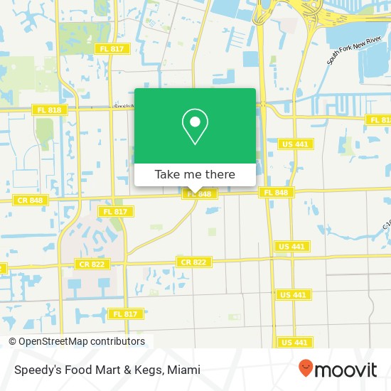Mapa de Speedy's Food Mart & Kegs, 7110 Stirling Rd Hollywood, FL 33024