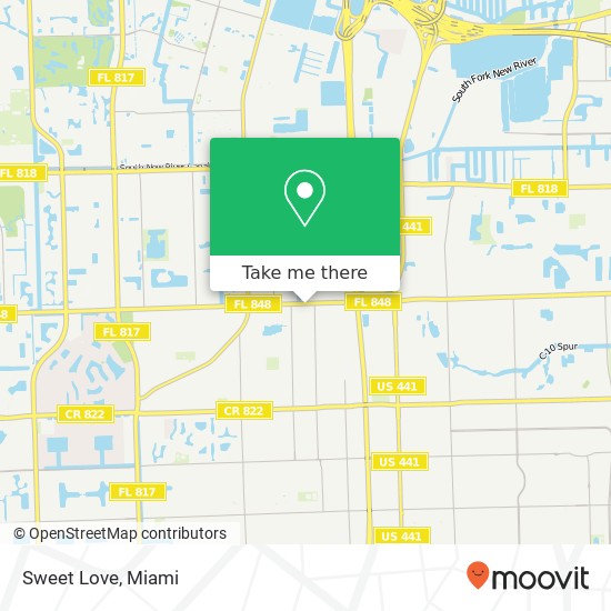 Mapa de Sweet Love, 6678 Stirling Rd Hollywood, FL 33024