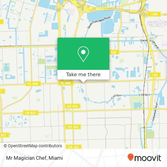 Mapa de Mr Magician Chef, 5650 Stirling Rd Hollywood, FL 33021