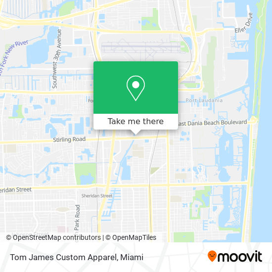 Tom James Custom Apparel map